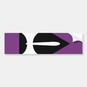 Adesivo Para Carro Bandeira do Orgulho Lésbico Machado Roxo
