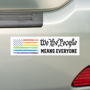 Adesivo Para Carro Bandeira do Orgulho LGBTQ Nós, o Povo, Significa T
