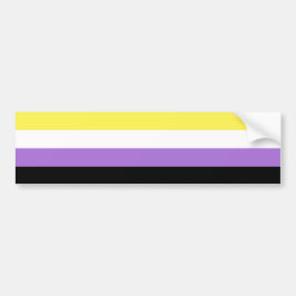 Adesivo Para Carro Bandeira do Orgulho Não Binário