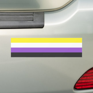 Adesivo Para Carro Bandeira do Orgulho Não Binário SlipperyJoe's amar