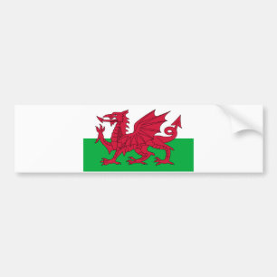 Adesivo Para Carro Bandeira do País de Gales - O Dragão Vermelho - 