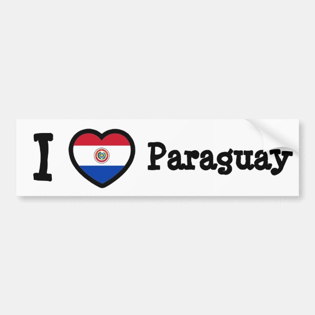 Adesivo Para Carro Bandeira do Paraguai (Frente)