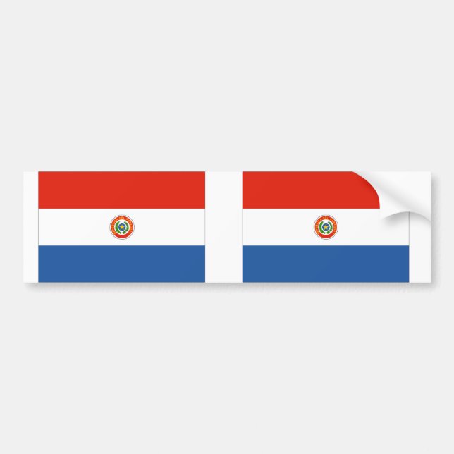 Adesivo Para Carro Bandeira do Paraguai (Frente)