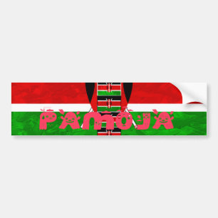 Adesivo Para Carro Bandeira do Quênia: Tuko Pamoja - Design de Arte U