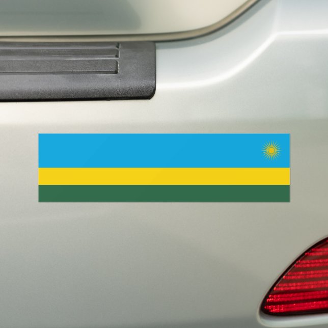 Adesivo Para Carro Bandeira do Ruanda (No carro)