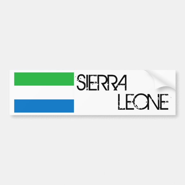 Adesivo Para Carro Bandeira do Sierra Leone (Frente)