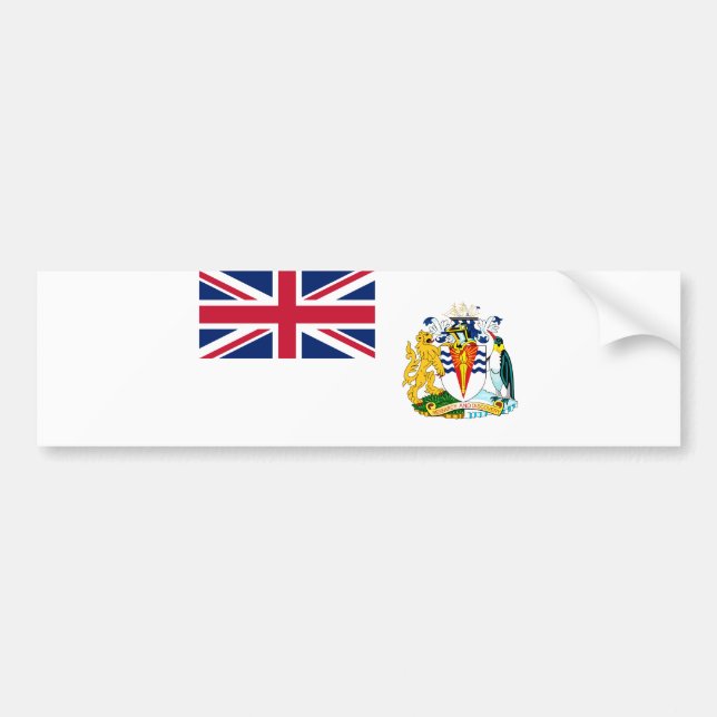 Adesivo Para Carro Bandeira do Território Antártico Britânico (Frente)