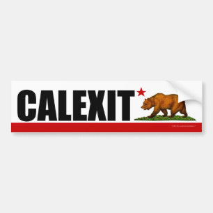 Adesivo Para Carro Bandeira do urso de CALEXIT Califórnia