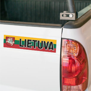 Adesivo Para Carro Bandeira e brasão de armas da Lituânia