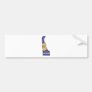 Adesivo Para Carro Bandeira e mapa do estado de Delaware