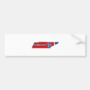 Adesivo Para Carro Bandeira e mapa do estado de Tennessee