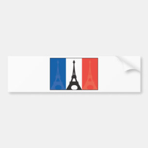 Adesivo Para Carro Bandeira e torre Eiffel francesas