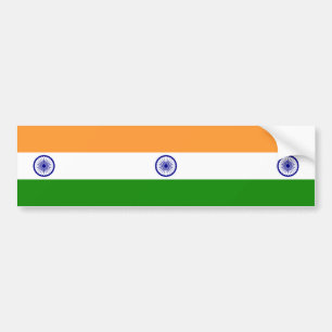 Adesivo Para Carro Bandeira Indiana (Índia) (País do Sul da Ásia) 