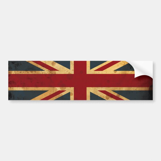 Adesivo Para Carro Bandeira manchada de Union Jack Reino Unido (Frente)
