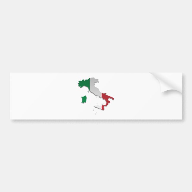 Adesivo Para Carro Bandeira Map_2 de Italia (Frente)