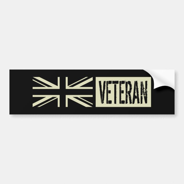 Adesivo Para Carro Bandeira negra britânica do veterano (Frente)
