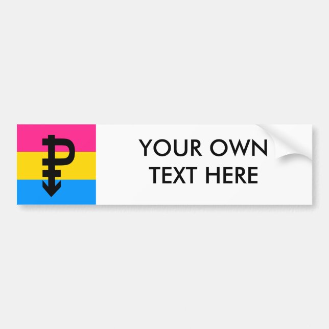 Adesivo Para Carro Bandeira Pansexual (Frente)
