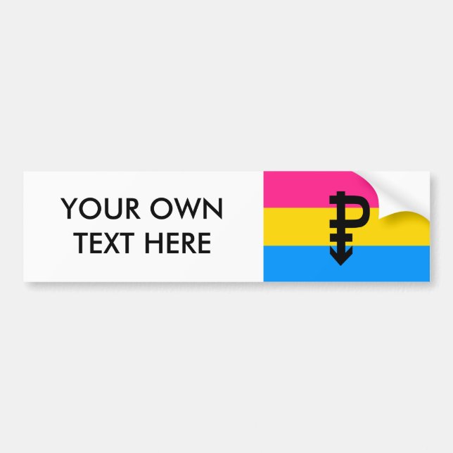 Adesivo Para Carro Bandeira Pansexual do orgulho (Frente)