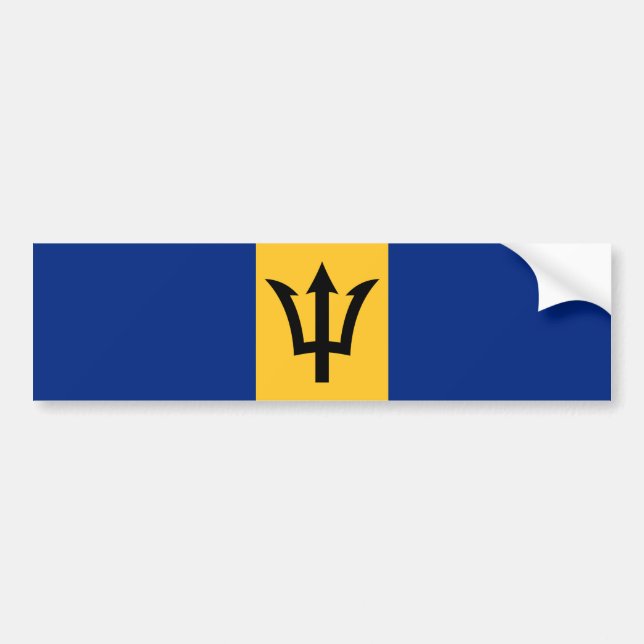 Adesivo Para Carro Bandeira Patriótica Barbados (Frente)