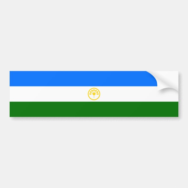 Adesivo Para Carro Bandeira Patriótica de Bashkortostan (Frente)