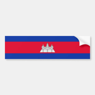 Adesivo Para Carro Bandeira Patriótica do Camboja