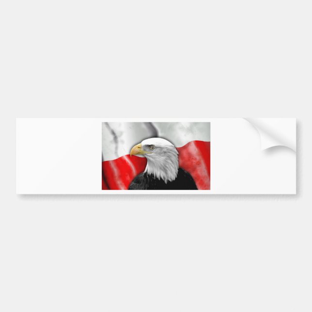 Adesivo Para Carro Bandeira Polonesa (Frente)