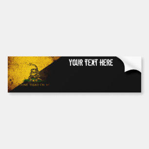 Adesivo Para Carro Bandeira preta de Anarcho Gadsden do Grunge