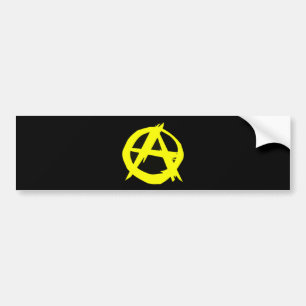 Adesivo Para Carro Bandeira preta e amarela do capitalismo de Anarcho