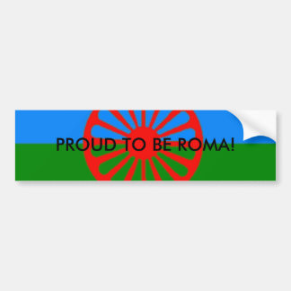 Adesivo Para Carro Bandeira Romani, ORGULHOSA SER ROMA!
