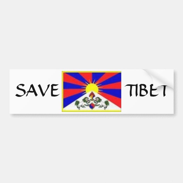 Adesivo Para Carro bandeira tibetana, ECONOMIAS, TIBET (Frente)