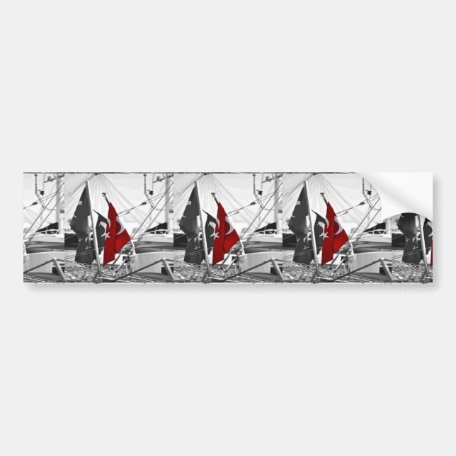 Adesivo Para Carro Bandeira Turca - Al Sancak (Frente)