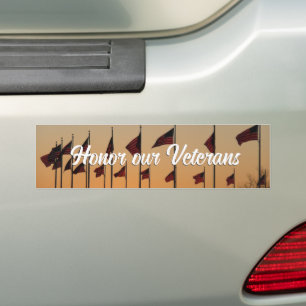 Adesivo Para Carro Bandeiras ao Pôr do Sol Patriótico Americano EUA
