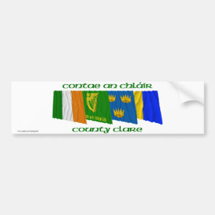 Adesivo Para Carro Bandeiras de Clare do condado