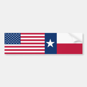 Adesivo Para Carro Bandeiras dos E.U. & do Texas