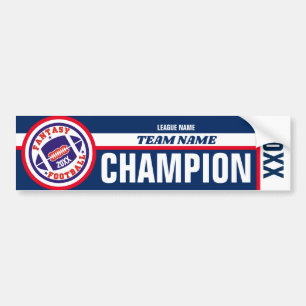 Adesivo Para Carro Banner de campeão de futebol fantasia