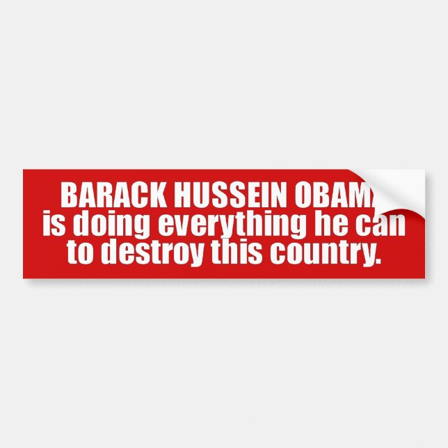 Adesivo Para Carro Barack Obama (Frente)