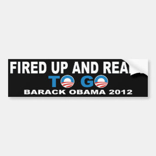 Adesivo Para Carro Barack Obama 2012 ateado fogo acima e apronta-se