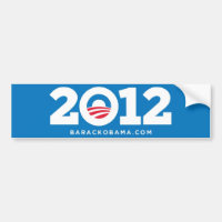 Barack Obama 2012 autocolantes no vidro traseiro