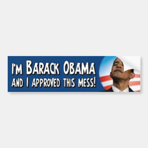 Adesivo Para Carro Barack Obama aprovou esta confusão