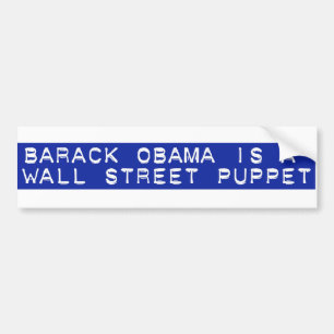 Adesivo Para Carro Barack Obama é um fantoche de Wall Street