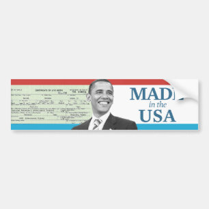 Adesivo Para Carro Barack Obama fez na certidão de nascimento dos EU