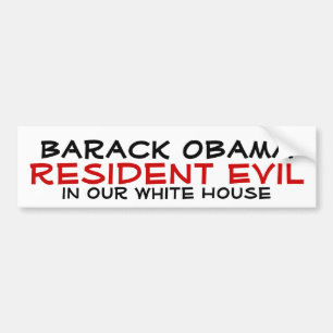 Adesivo Para Carro Barack Obama, mau residente, em nossa casa branca