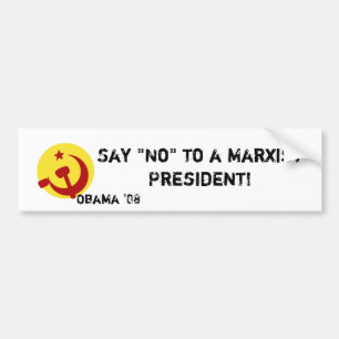 Adesivo Para Carro BarackObamaschange, Obama '08, diz "não" ao mães