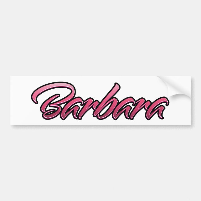 Adesivo Para Carro Bárbara Aufkleber Sticker rosa (Frente)