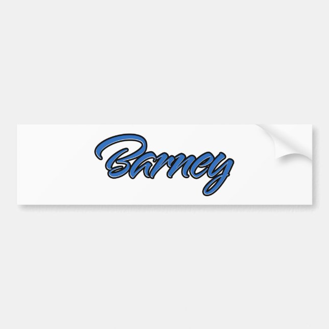 Adesivo Para Carro Barney Name blue Aufkleber Sticker Autoaufkleber (Frente)