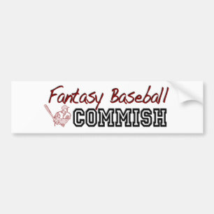 Adesivo Para Carro Basebol Commish da fantasia