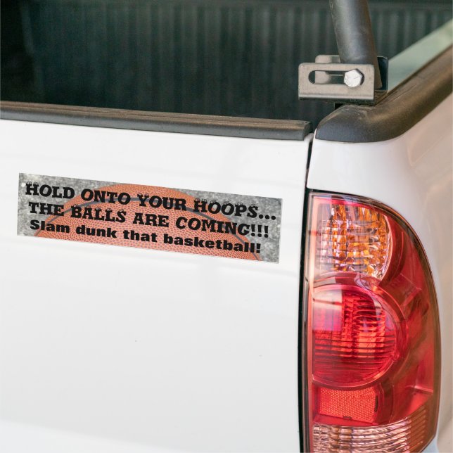Adesivo Para Carro Basquetebol Segurem as Argolas (No caminhão)