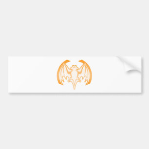 Adesivo Para Carro Bat Orange Inv The MUSEUM Zazzle Gifts