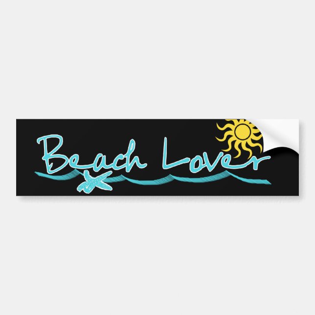 Adesivo Para Carro Beach Lover (Frente)