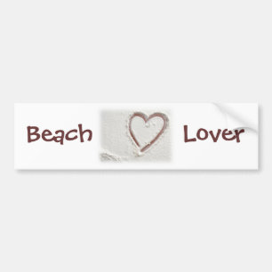 Adesivo Para Carro Beach Sand Heart